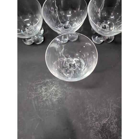 Tiffin Franciscan Du Jour Champagne Glasses, Set of 4 Tall Sherbet Glasses, Vtg - Picture 6 of 9